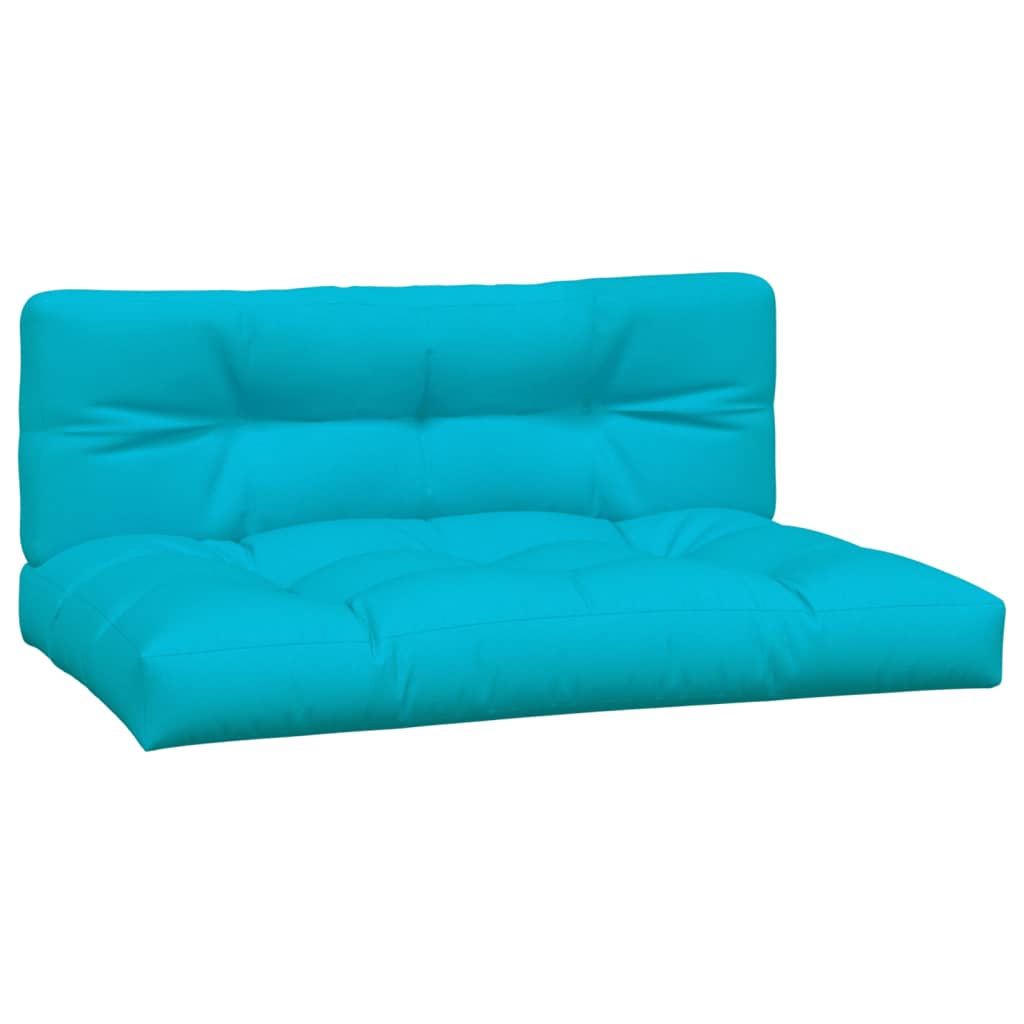 Vidaxl palletkussens 2 st stof turquoise