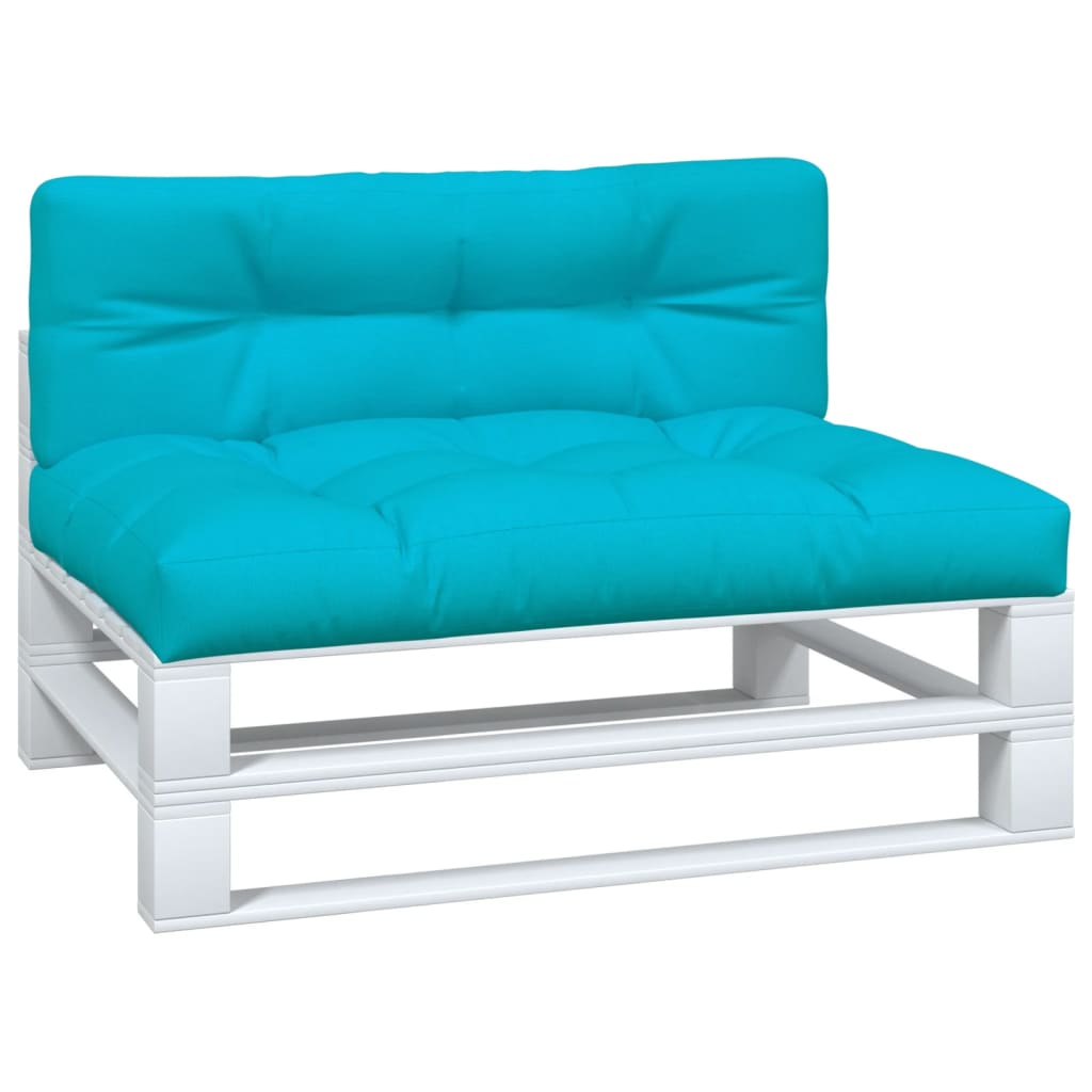 Vidaxl palletkussens 2 st stof turquoise