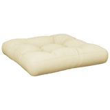 Vidaxl palletkussen 60x61,5x10 cm stof crèmekleurig