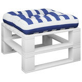 Vidaxl palletkussen 60x61,5x10 cm gestreept oxford stof blauw wit