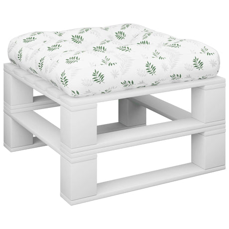 Vidaxl palletkussen 60x61,5x10 cm bladpatroon oxford stof