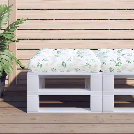 Vidaxl palletkussen 60x61,5x10 cm bladpatroon oxford stof