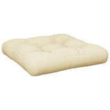 Vidaxl palletkussen 58x58x10 cm stof crèmekleurig