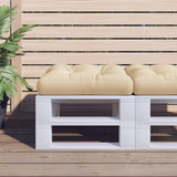 Vidaxl palletkussen 58x58x10 cm stof beige