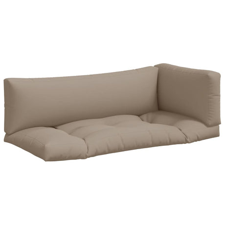 Vidaxl palletkussens 3 st stof taupe