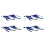 Vidaxl tuinstoelkussens 4 st gestreept 40x40x4 cm stof wit en blauw