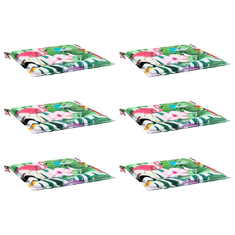 Vidaxl tuinstoelkussens 6 st 40x40x4 cm stof meerkleurig