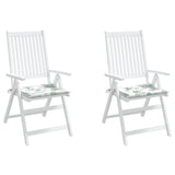 VidaXL Stoelkussens 2 st bladpatroon 40x40x3 cm stof