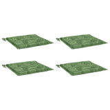 Vidaxl stoelkussens 4 st bladpatroon 40x40x4 cm stof