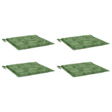 Vidaxl stoelkussens 4 st bladpatroon 40x40x4 cm stof