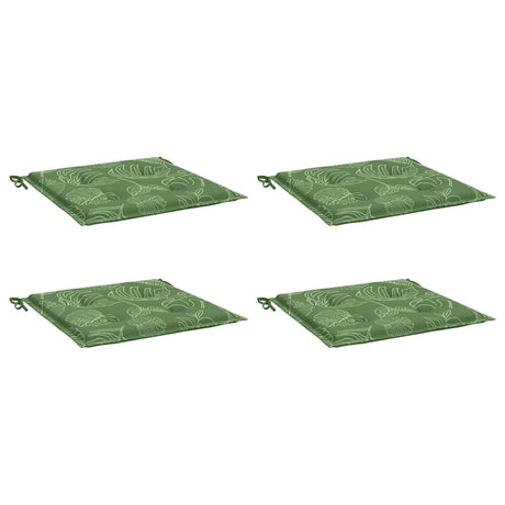 Vidaxl stoelkussens 4 st bladpatroon 40x40x4 cm stof