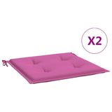 Vidaxl tuinstoelkussens 2 st 40x40x3 cm stof roze