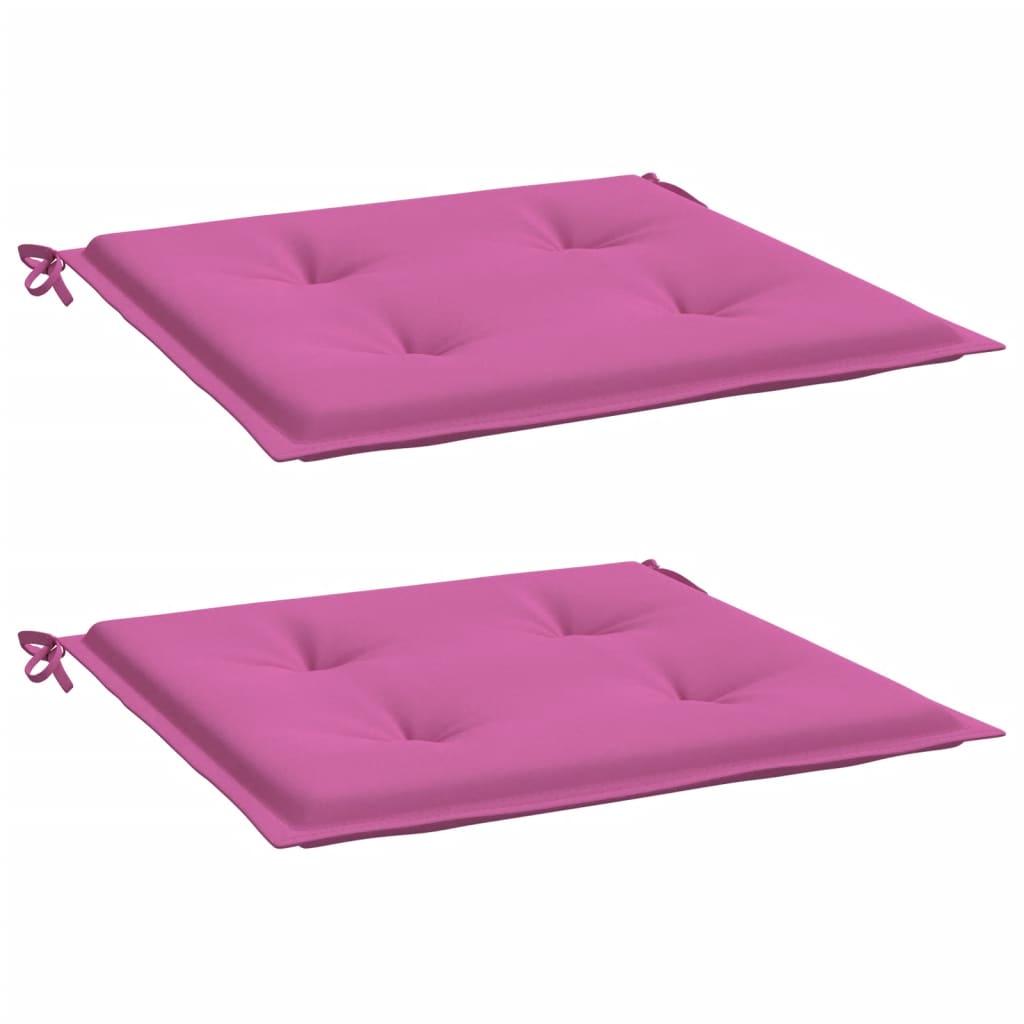 Vidaxl tuinstoelkussens 2 st 40x40x3 cm stof roze