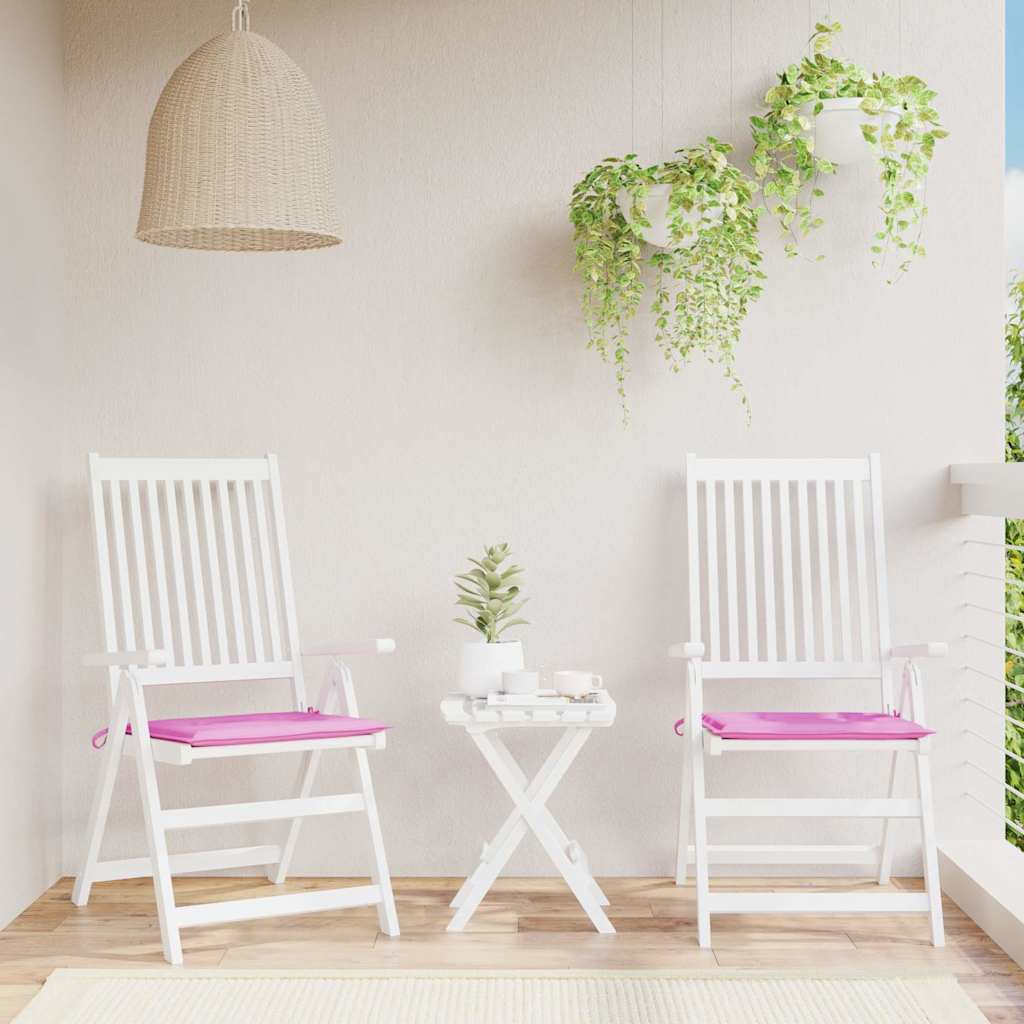 Vidaxl tuinstoelkussens 2 st 40x40x4 cm stof roze