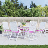 Vidaxl tuinstoelkussens 6 st 40x40x3 cm stof roze