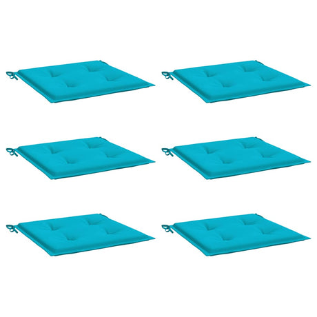 Vidaxl tuinstoelkussens 6 st 40x40x4 cm stof turquoise