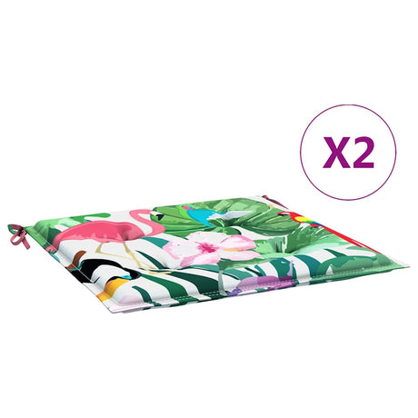 Vidaxl tuinstoelkussens 2 st 50x50x4 cm stof meerkleurig