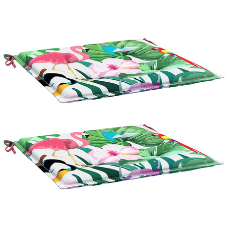 Vidaxl tuinstoelkussens 2 st 50x50x4 cm stof meerkleurig