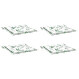 Vidaxl tuinstoelkussens 4 st bladpatroon 50x50x3 cm stof
