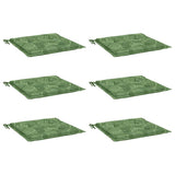 Vidaxl stoelkussens 6 st bladpatroon 50x50x4 cm stof