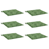 Vidaxl stoelkussens 6 st bladpatroon 50x50x4 cm stof