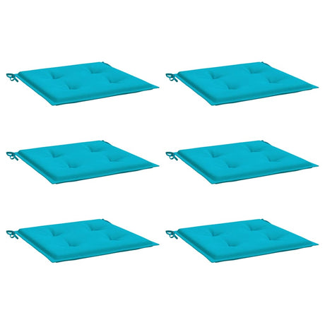 Vidaxl tuinstoelkussens 6 st 50x50x4 cm stof turquoise