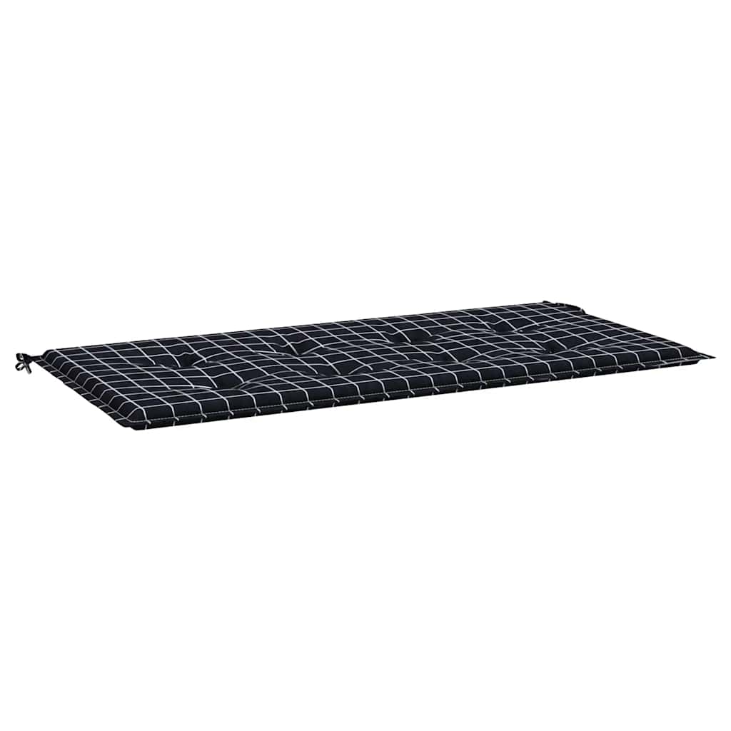 Vidaxl tuinbankkussen ruitpatroon 100x50x4 cm oxford stof zwart