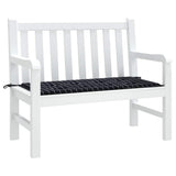 Vidaxl tuinbankkussen ruitpatroon 100x50x4 cm oxford stof zwart