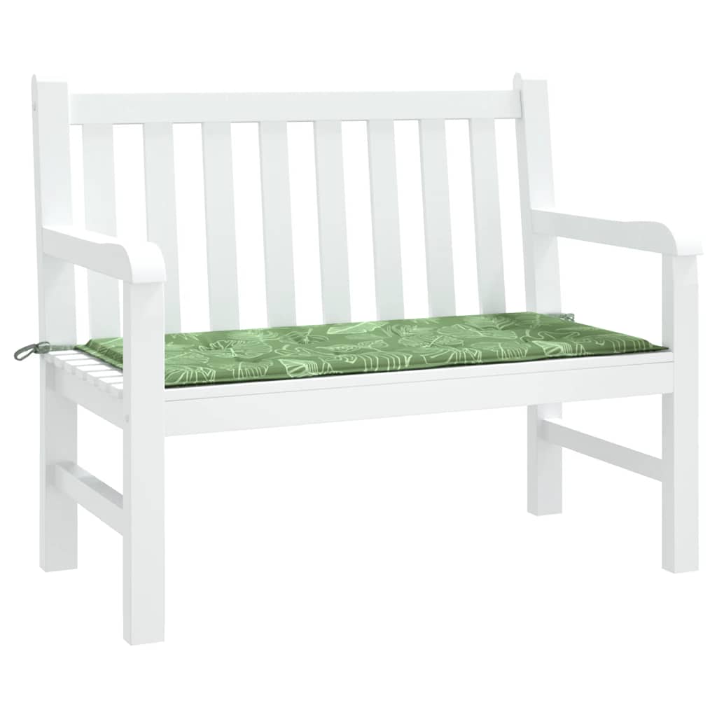 Vidaxl tuinbankkussen 100x50x4 cm oxford stof bladpatroon