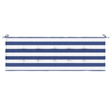 Vidaxl tuinbankkussen gestreept 150x50x4 cm oxford stof wit en blauw