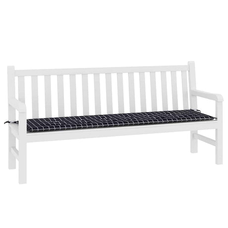 Vidaxl bankkussen geruit zwart ruit 150 x 50 x 3 cm oxford stof