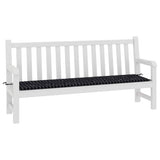 Vidaxl tuinbankkussen ruitpatroon 200x50x4 cm stof zwart