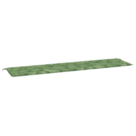 VidaXL Tuinbankkussen bladpatroon 200x50x3 cm stof