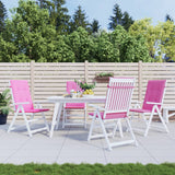 Vidaxl stoelkussens 4 st hoge rug stof roze