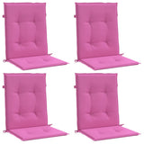 Vidaxl stoelkussens 4 st lage rug stof roze