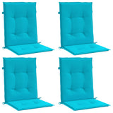 Vidaxl stoelkussens 4 st lage rug stof turquoise