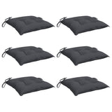 Vidaxl stoelkussens 6 st 40x40x7 cm oxford stof antracietkleurig
