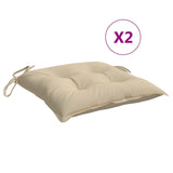 Vidaxl stoelkussens 2 st 40x40x7 cm oxford stof beige