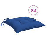 Vidaxl stoelkussens 2 st 40x40x7 cm oxford stof blauw