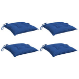 Vidaxl stoelkussens 4 st 40x40x7 cm oxford stof blauw