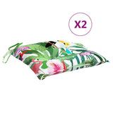 VidaXL Stoelkussens 2 st 40x40x7 cm stof meerkleurig