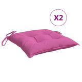 Vidaxl stoelkussens 2 st 40x40x7 cm stof roze