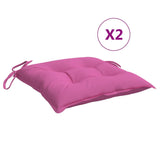 Vidaxl stoelkussens 4 st 40x40x7 cm stof roze