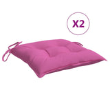 Vidaxl stoelkussens 6 st 40x40x7 cm stof roze