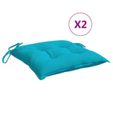 Vidaxl stoelkussens 2 st 40x40x7 cm stof turquoise