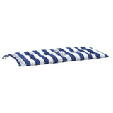 Vidaxl tuinbankkussen 100x50x7 cm stof gestreept wit en blauw
