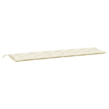 Vidaxl tuinbankkussen 200x50x7 cm oxford stof crèmekleurig