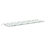 Vidaxl tuinbankkussen bladpatroon 200x50x7 cm stof