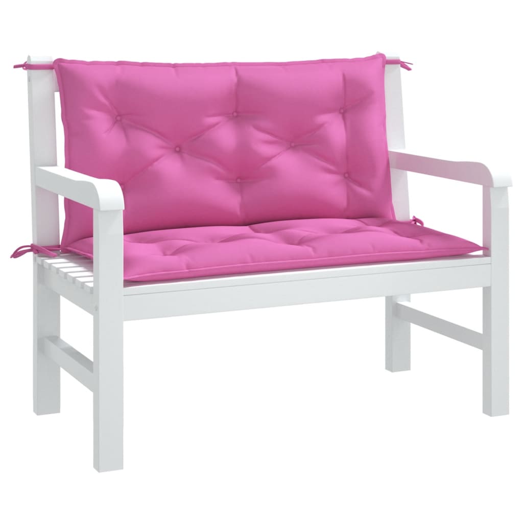 Vidaxl tuinbankkussens 2 st 100x50x7 cm stof roze