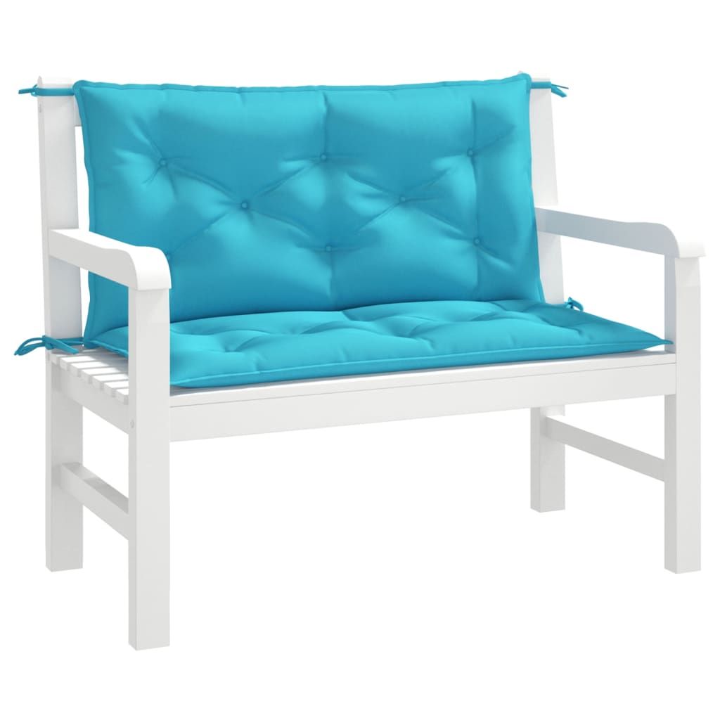 Vidaxl tuinbankkussens 2 st 100x50x7 cm stof turquoise